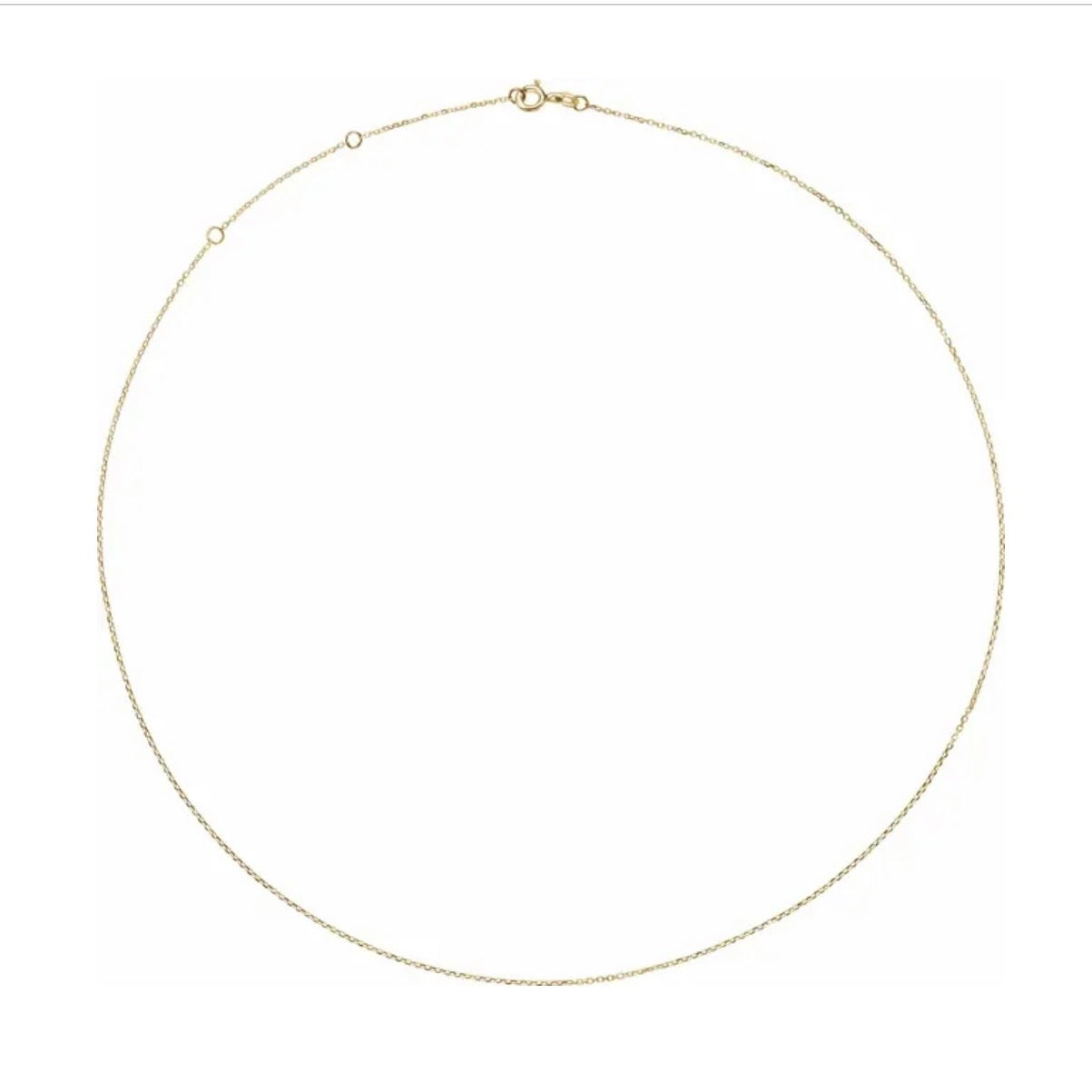 14K Gold Adjustable Cable Chain