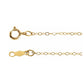 14K Gold Adjustable Cable Chain