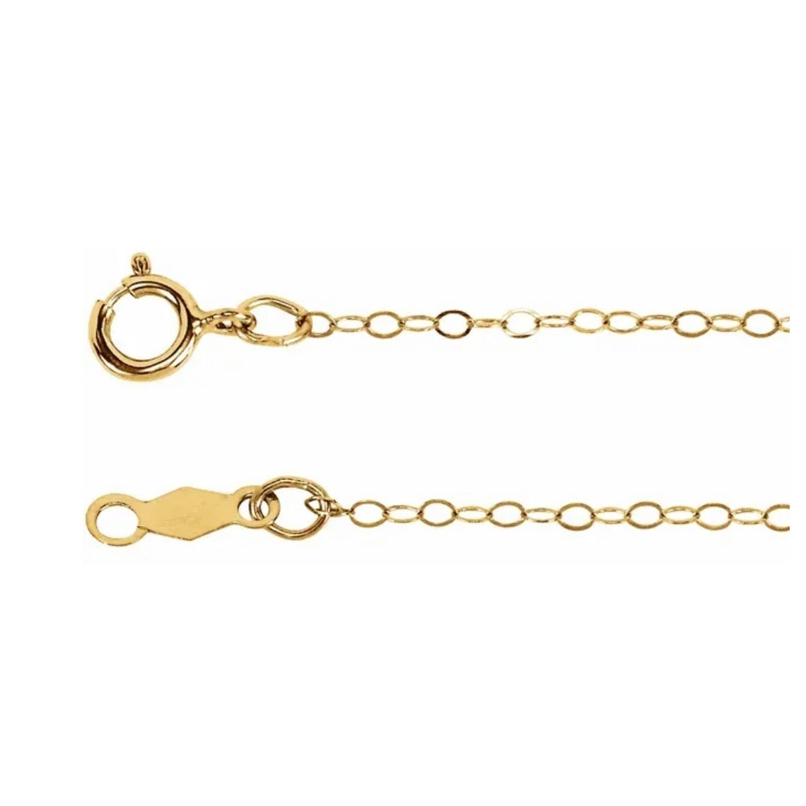 14K Gold Adjustable Cable Chain