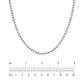 14K White Gold Modern Diamond Tennis Necklace