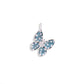 14K Gold Blue and White Diamond Butterfly