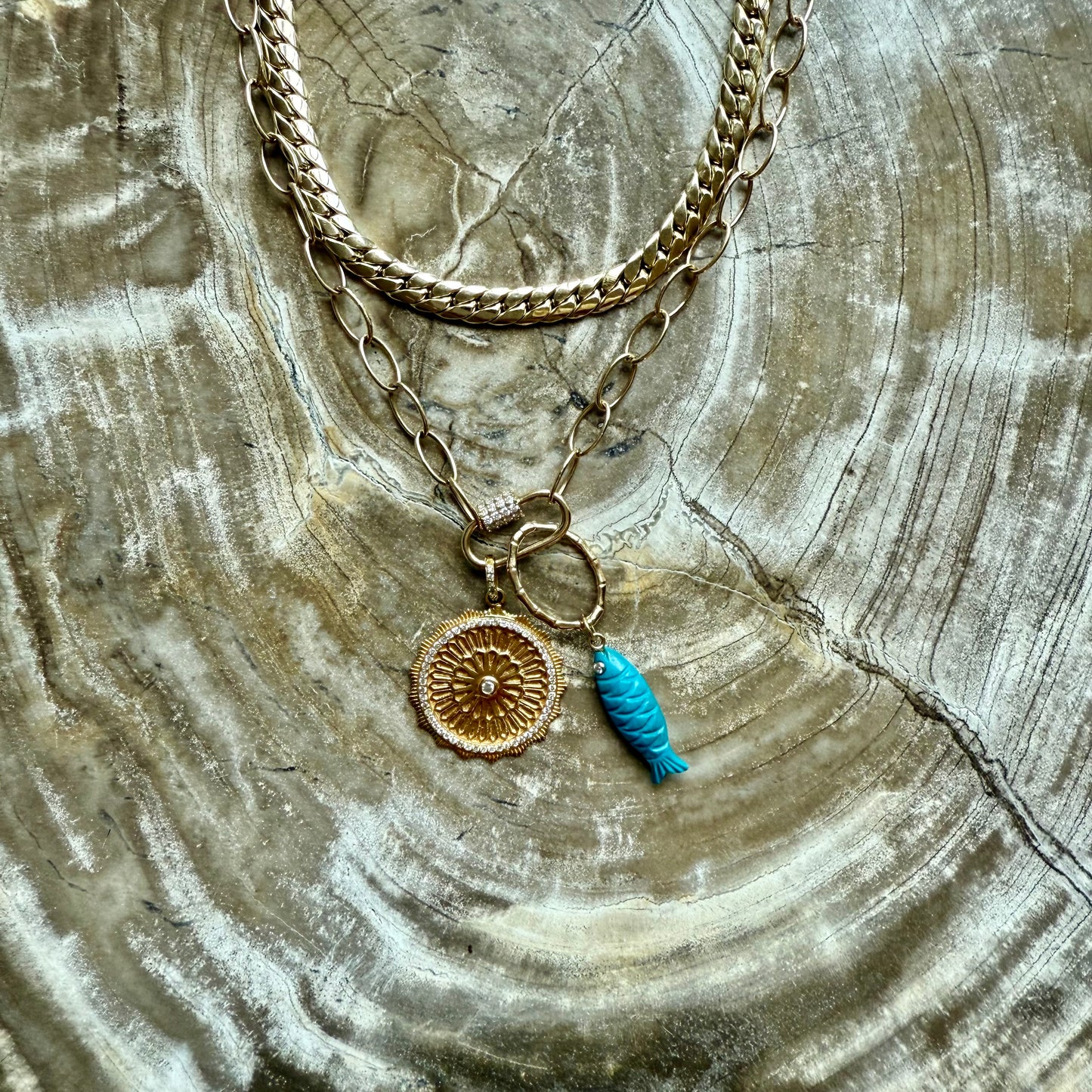 Carved Turquoise Fish