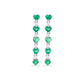 14K Gold Emerald Cascade Earrings