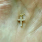 14K Gold Diamond Cross