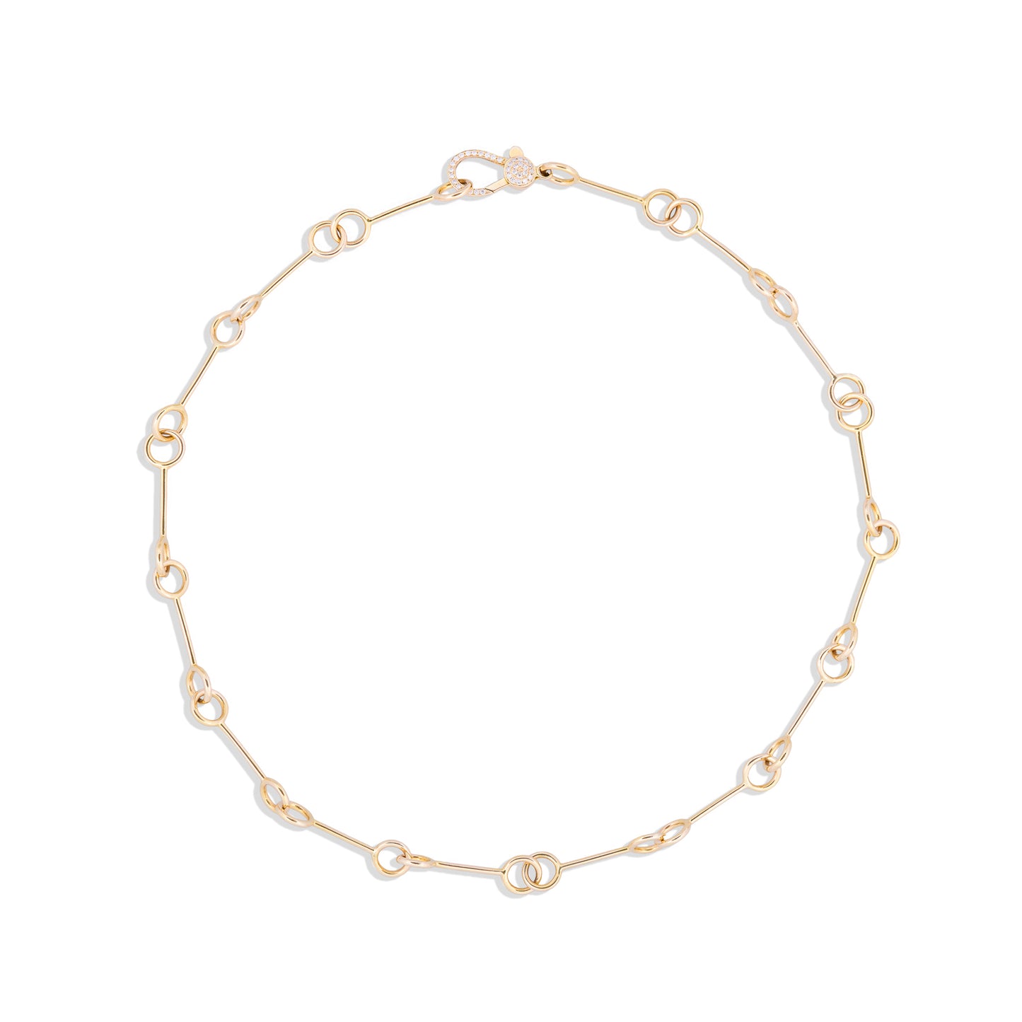14K Gold Barbell Link Chain