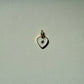 14K Gold Enamel Diamond Heart Charm