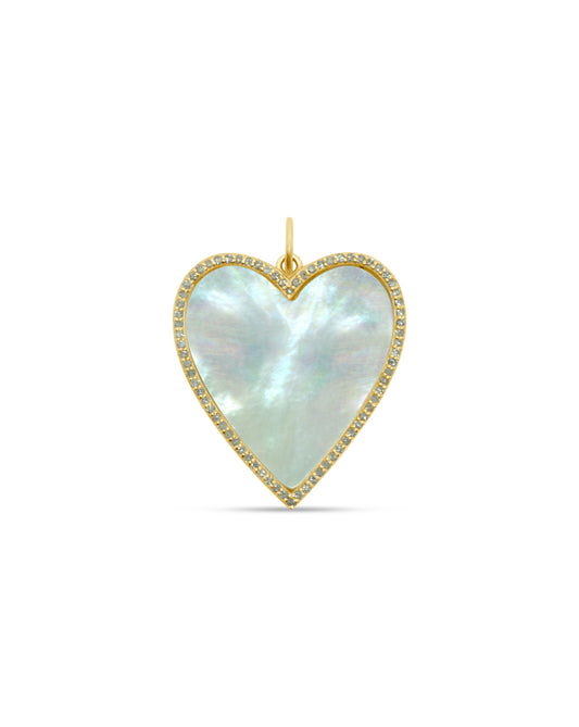 Mother of Pearl Medium Heart