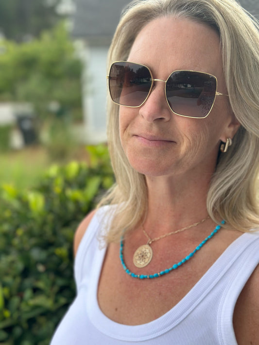 Turquoise and Enamel Necklace