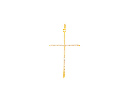 Pave Diamond Thin Dagger Cross