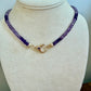 Amethyst and gemstone 14 karat gold necklace