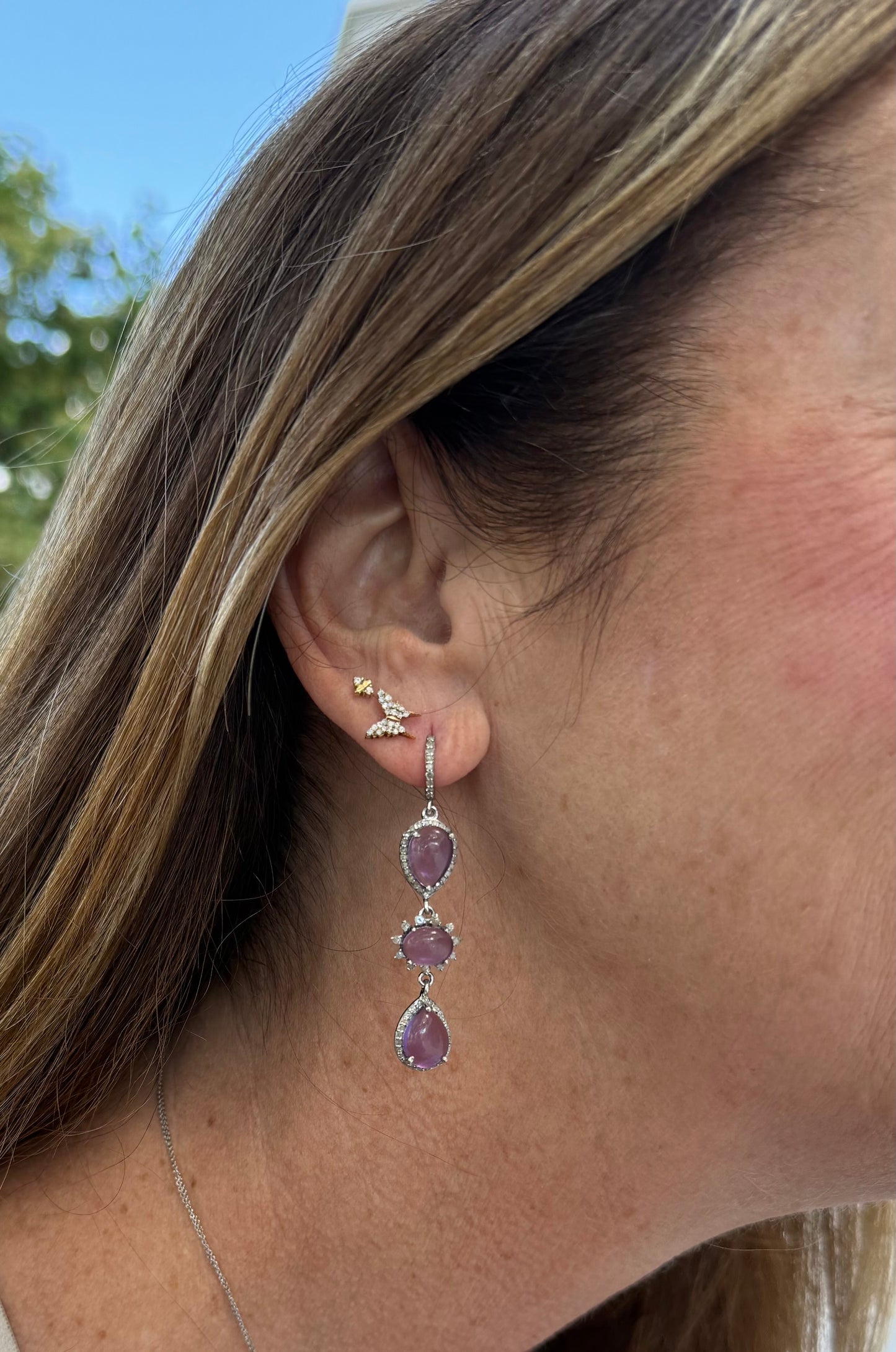 Diamond Gemdrop Earrings