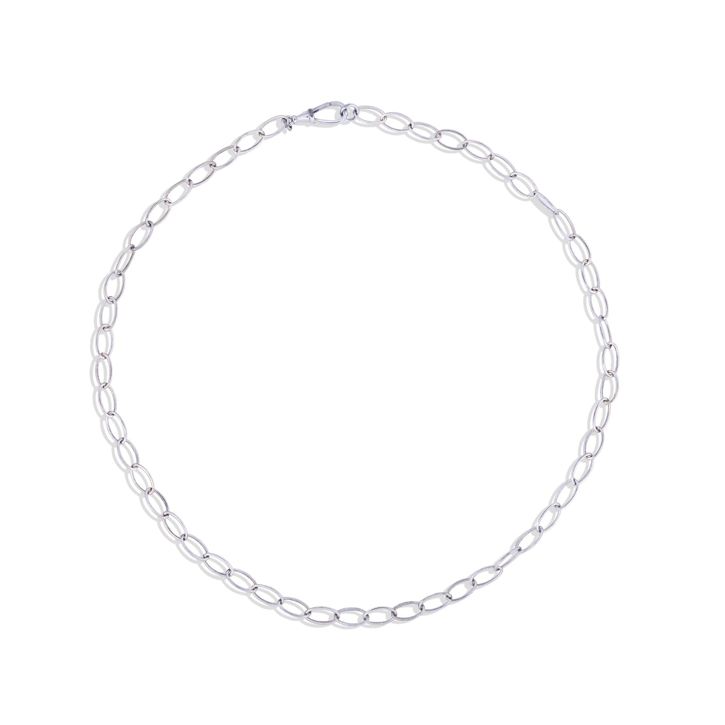 Oval Link Chain with Push Clasp