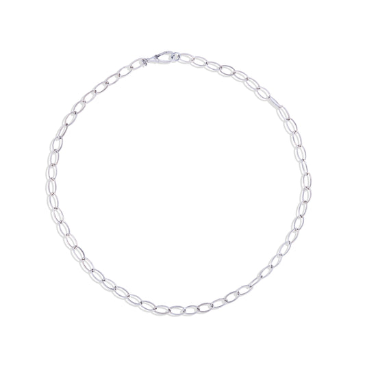 Oval Link Chain with Push Clasp