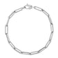 White Gold Paperclip Bracelet