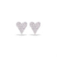 White Gold Heart Studs