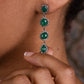 Gemstone Diamond Drop Earrings
