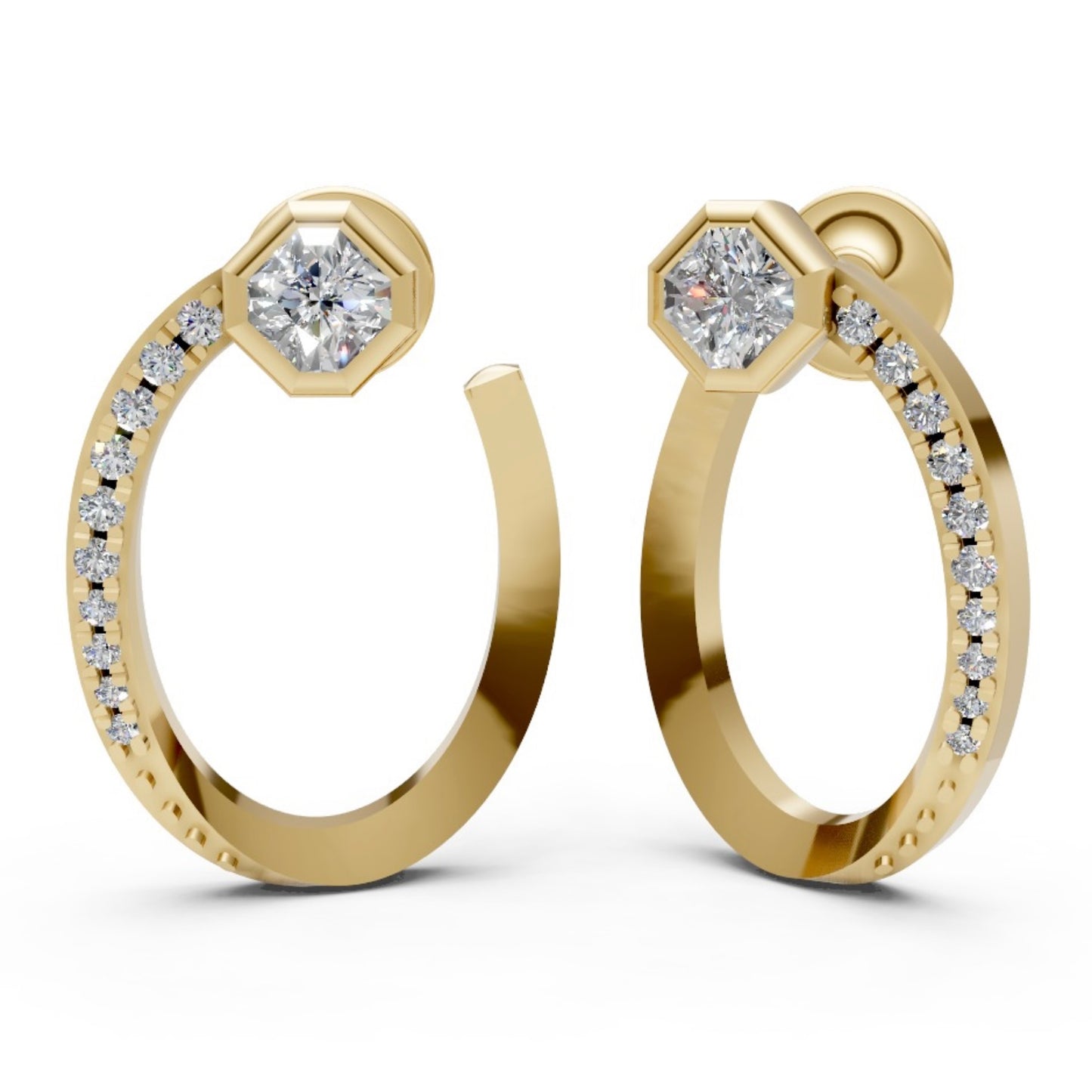 Sculptural Diamond Earrings