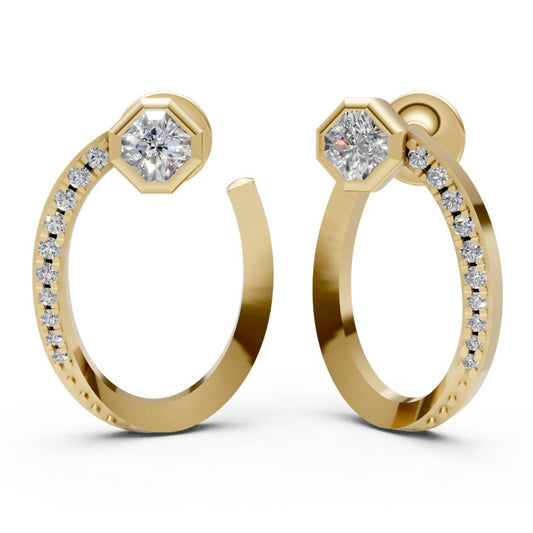 Sculptural Diamond Earrings