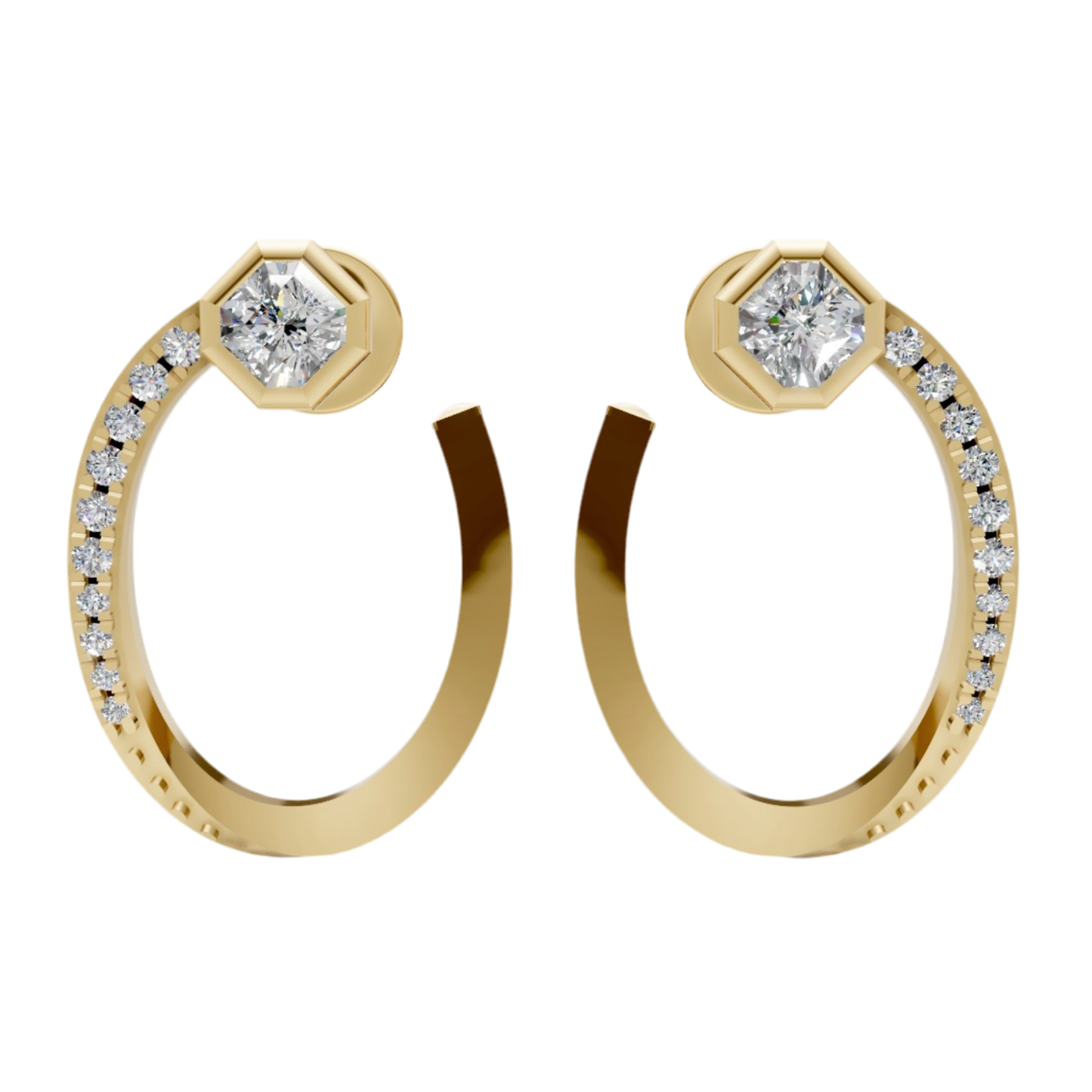 Sculptural Diamond Earrings