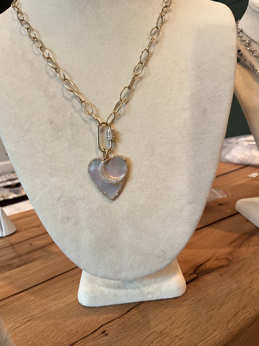 14k Small Diamond Crescent Moon
