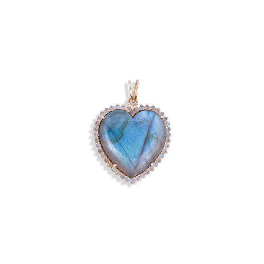 Labradorite Heart