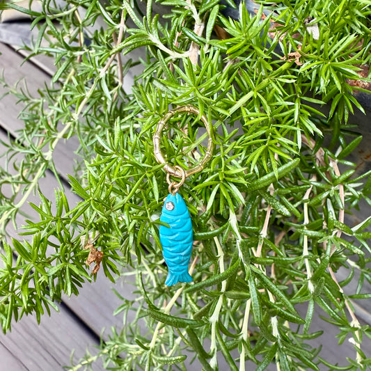 Carved Turquoise Fish
