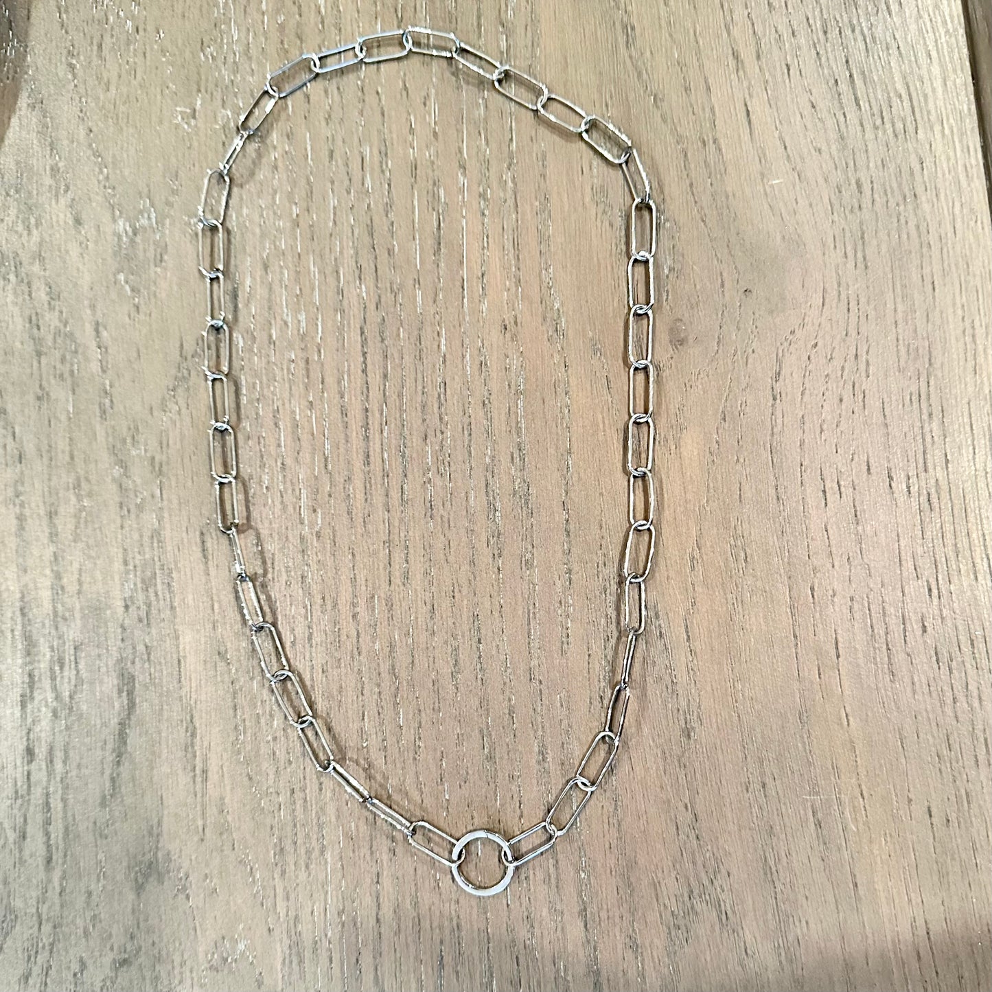 Paperclip Chain with Circle Clasp