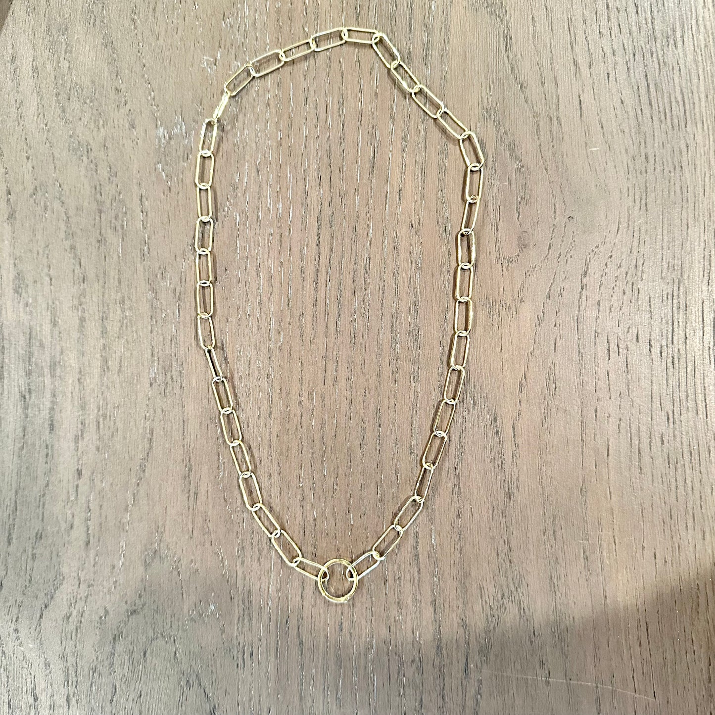 Paperclip Chain with Circle Clasp