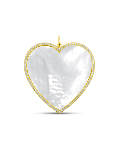 Mother of Pearl Large Heart