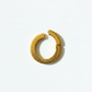 Gold chunky open ring clasp white background