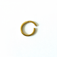 Gold vermeil large C-clasp white background