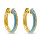 Turquoise Enamel Hoop Earrings