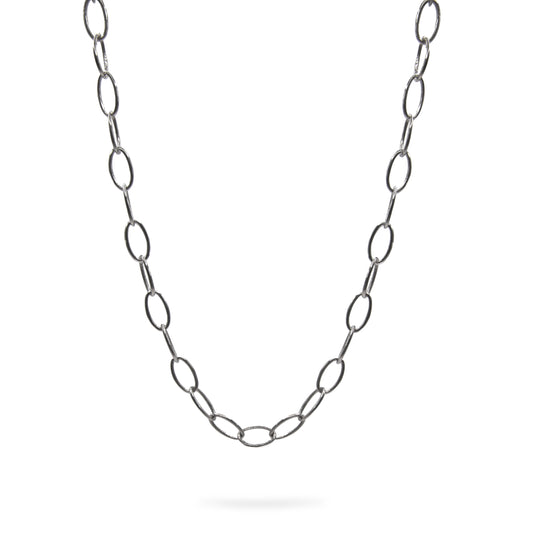 Oxidized Sterling Oval Link Chain