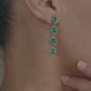 Gemstone Diamond Drop Earrings