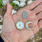 Multi Sized Diamond Crescent Moon