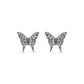 Pave Diamond Butterfly Earrings