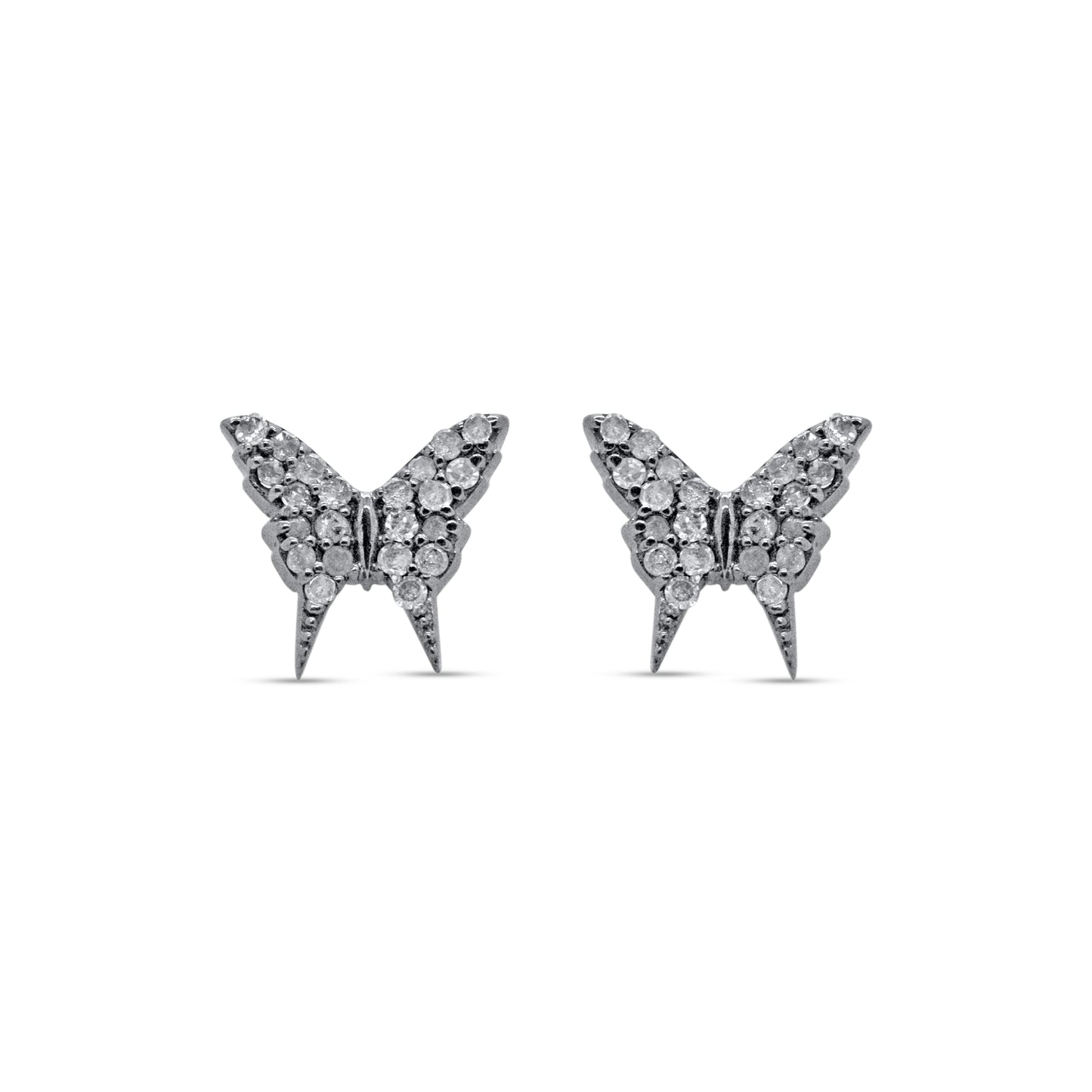 Pave Diamond Butterfly Earrings