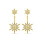 Double Star Drop Earrings Vermeil - Kirsten Dexter