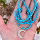 Multi Sized Diamond Crescent Moon